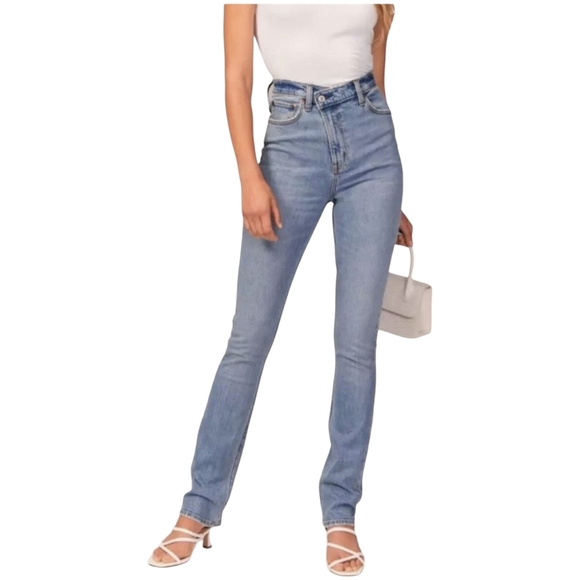 Abercrombie & Fitch 90s Slim Straight Ultra High Rise Jeans Crossover Style - Picture 1 of 7